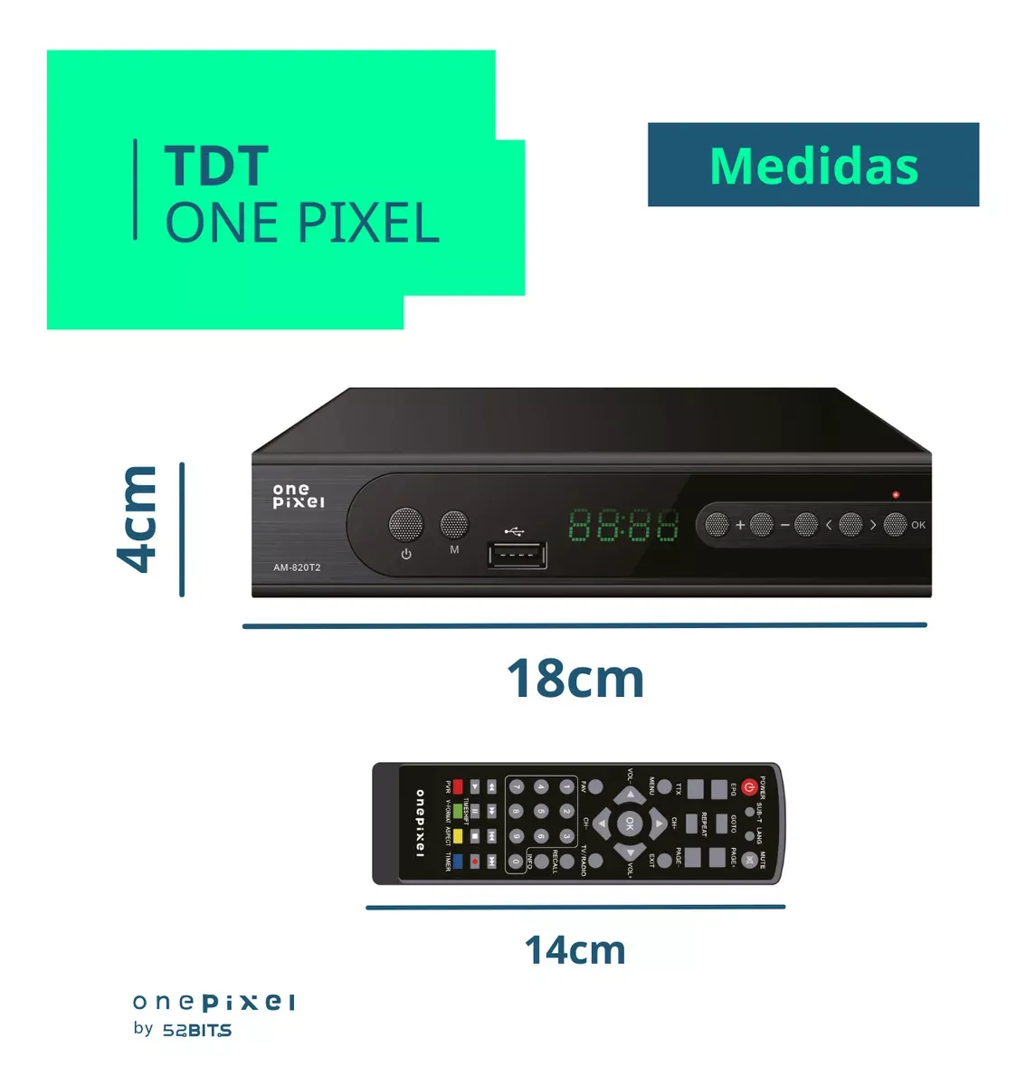 Decodificador Krono Tdt Receptor Tv Digital Dvb Hdmi Antena